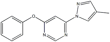 6-(4-methyl-1H-pyrazol-1-yl)-4-pyrimidinyl phenyl ether Struktur