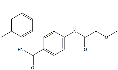 N-(2,4-dimethylphenyl)-4-[(methoxyacetyl)amino]benzamide Struktur