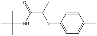 N-(tert-butyl)-2-[(4-methylphenyl)sulfanyl]propanamide Struktur