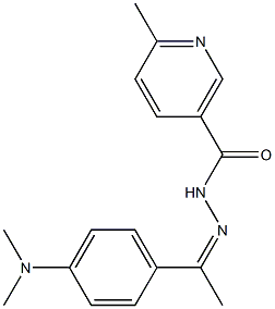 N'-{1-[4-(dimethylamino)phenyl]ethylidene}-6-methylnicotinohydrazide Struktur