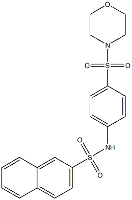 N-[4-(4-morpholinylsulfonyl)phenyl]-2-naphthalenesulfonamide Struktur