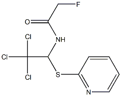 2-fluoro-N-[2,2,2-trichloro-1-(2-pyridinylsulfanyl)ethyl]acetamide Struktur