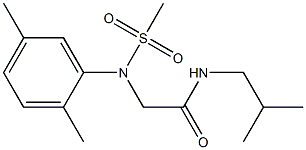 2-[2,5-dimethyl(methylsulfonyl)anilino]-N-isobutylacetamide Struktur