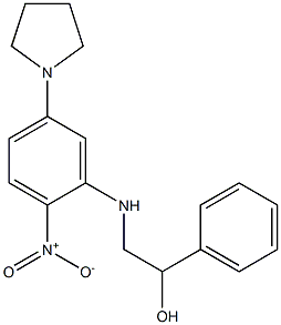 2-{2-nitro-5-pyrrolidin-1-ylanilino}-1-phenylethanol Struktur