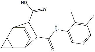 7-[(2,3-dimethylanilino)carbonyl]tricyclo[3.2.2.0~2,4~]non-8-ene-6-carboxylic acid Struktur