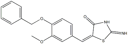 5-[4-(benzyloxy)-3-methoxybenzylidene]-2-imino-1,3-thiazolidin-4-one Struktur