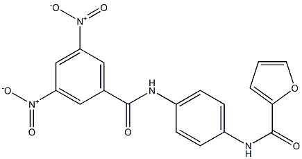 N-[4-({3,5-bisnitrobenzoyl}amino)phenyl]-2-furamide Struktur