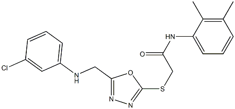 2-({5-[(3-chloroanilino)methyl]-1,3,4-oxadiazol-2-yl}sulfanyl)-N-(2,3-dimethylphenyl)acetamide Struktur