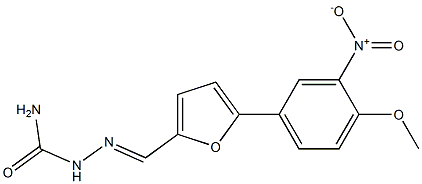 5-{3-nitro-4-methoxyphenyl}-2-furaldehyde semicarbazone Struktur