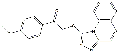 1-(4-methoxyphenyl)-2-[(5-methyl[1,2,4]triazolo[4,3-a]quinolin-1-yl)sulfanyl]ethanone Struktur