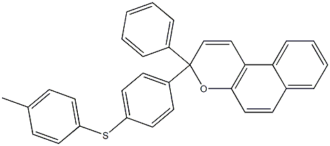 3-{4-[(4-methylphenyl)sulfanyl]phenyl}-3-phenyl-3H-benzo[f]chromene Struktur