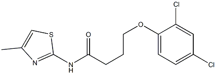 4-(2,4-dichlorophenoxy)-N-(4-methyl-1,3-thiazol-2-yl)butanamide Struktur