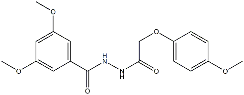 3,5-dimethoxy-N'-[(4-methoxyphenoxy)acetyl]benzohydrazide Struktur