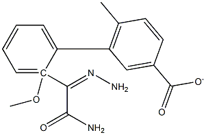 5-[2-(aminocarbonyl)carbohydrazonoyl]-2-methoxyphenyl 4-methylbenzoate Struktur