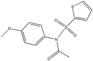 N-acetyl-N-(4-methoxyphenyl)-2-thiophenesulfonamide Struktur