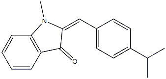 2-(4-isopropylbenzylidene)-1-methyl-1,2-dihydro-3H-indol-3-one Struktur