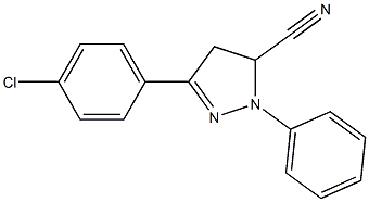 3-(4-chlorophenyl)-1-phenyl-4,5-dihydro-1H-pyrazole-5-carbonitrile Struktur