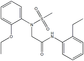 2-[2-ethoxy(methylsulfonyl)anilino]-N-(2-ethylphenyl)acetamide Struktur