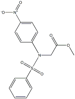 methyl [4-nitro(phenylsulfonyl)anilino]acetate Struktur