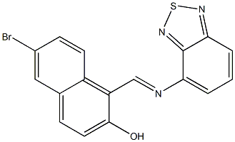 1-[(2,1,3-benzothiadiazol-4-ylimino)methyl]-6-bromo-2-naphthol Struktur