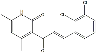 3-[3-(2,3-dichlorophenyl)acryloyl]-4,6-dimethyl-2(1H)-pyridinone Struktur