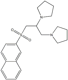 1-[2-(2-naphthylsulfonyl)-1-(1-pyrrolidinylmethyl)ethyl]pyrrolidine Struktur