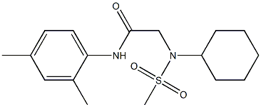 2-[cyclohexyl(methylsulfonyl)amino]-N-(2,4-dimethylphenyl)acetamide Struktur