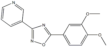 3-[5-(3,4-dimethoxyphenyl)-1,2,4-oxadiazol-3-yl]pyridine Struktur