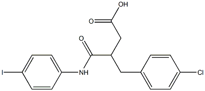 3-(4-chlorobenzyl)-4-(4-iodoanilino)-4-oxobutanoic acid Struktur