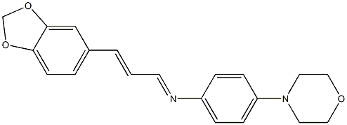 N-[3-(1,3-benzodioxol-5-yl)-2-propenylidene]-N-[4-(4-morpholinyl)phenyl]amine Struktur