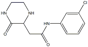 N-(3-chlorophenyl)-2-(3-oxo-2-piperazinyl)acetamide Struktur