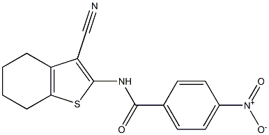 N-(3-cyano-4,5,6,7-tetrahydro-1-benzothien-2-yl)-4-nitrobenzamide Struktur