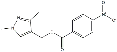 (1,3-dimethyl-1H-pyrazol-4-yl)methyl 4-nitrobenzoate Struktur