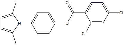 4-(2,5-dimethyl-1H-pyrrol-1-yl)phenyl 2,4-dichlorobenzoate Struktur