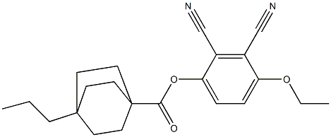 2,3-dicyano-4-ethoxyphenyl 4-propylbicyclo[2.2.2]octane-1-carboxylate Struktur