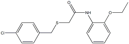 2-[(4-chlorobenzyl)sulfanyl]-N-(2-ethoxyphenyl)acetamide Struktur