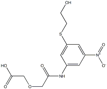 (2-{3-[(2-hydroxyethyl)sulfanyl]-5-nitroanilino}-2-oxoethoxy)acetic acid Struktur