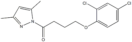 2,4-dichlorophenyl 4-(3,5-dimethyl-1H-pyrazol-1-yl)-4-oxobutyl ether Struktur