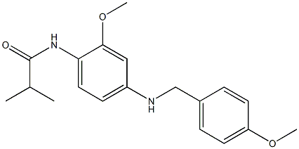 N-{2-methoxy-4-[(4-methoxybenzyl)amino]phenyl}-2-methylpropanamide Struktur