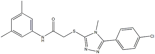 2-{[5-(4-chlorophenyl)-4-methyl-4H-1,2,4-triazol-3-yl]sulfanyl}-N-(3,5-dimethylphenyl)acetamide Struktur