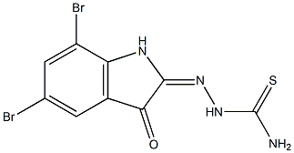 5,7-dibromo-1H-indole-2,3-dione 3-thiosemicarbazone Struktur