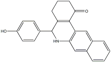 5-(4-hydroxyphenyl)-3,4,5,6-tetrahydrobenzo[b]phenanthridin-1(2H)-one Struktur