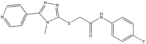 N-(4-fluorophenyl)-2-[(4-methyl-5-pyridin-4-yl-4H-1,2,4-triazol-3-yl)sulfanyl]acetamide Struktur