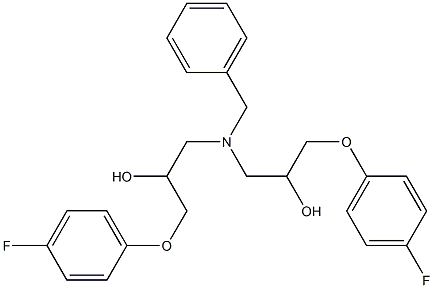 1-{benzyl[3-(4-fluorophenoxy)-2-hydroxypropyl]amino}-3-(4-fluorophenoxy)-2-propanol Struktur