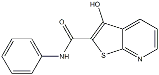 3-hydroxy-N-phenylthieno[2,3-b]pyridine-2-carboxamide Struktur