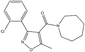 1-{[3-(2-chlorophenyl)-5-methyl-4-isoxazolyl]carbonyl}azepane Struktur