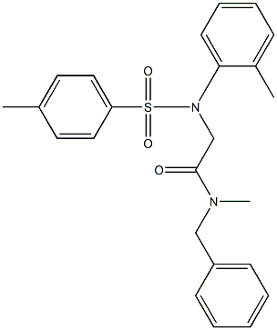 N-benzyl-N-methyl-2-{2-methyl[(4-methylphenyl)sulfonyl]anilino}acetamide Struktur