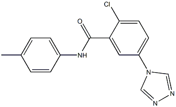 2-chloro-N-(4-methylphenyl)-5-(4H-1,2,4-triazol-4-yl)benzamide Struktur