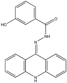 N'-(9(10H)-acridinylidene)-3-hydroxybenzohydrazide Struktur