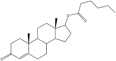 3-oxoandrost-4-en-17-yl hexanoate Struktur